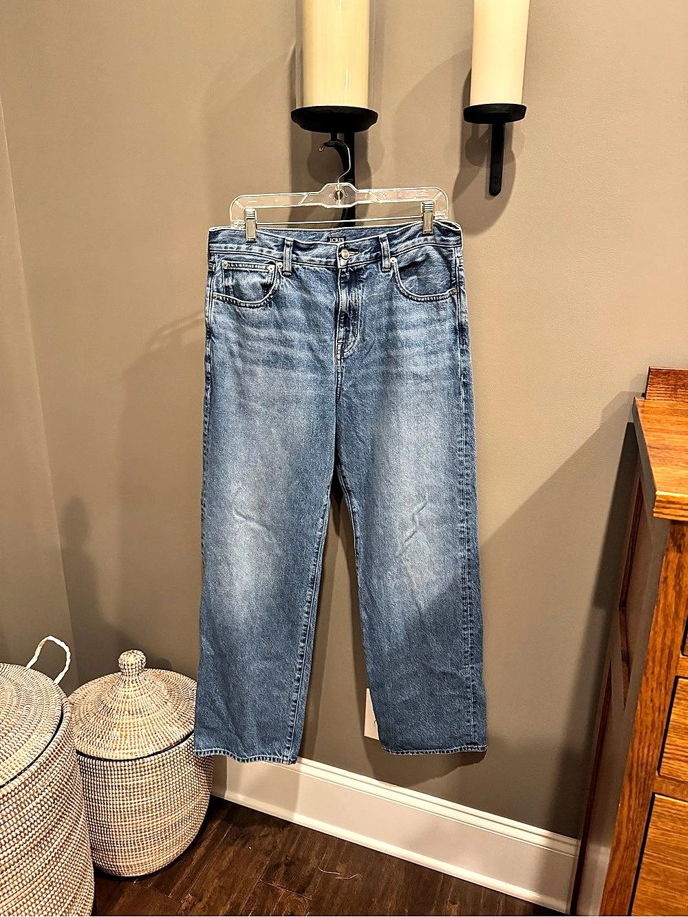 J.Crew High Rise Straight Leg Jeans Size 29 Light Wash Denim